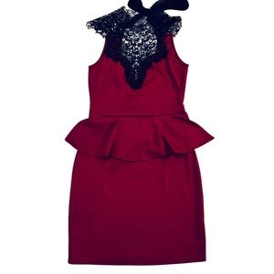celine by champion womens RED BLACK. sleeveless dress Size S
